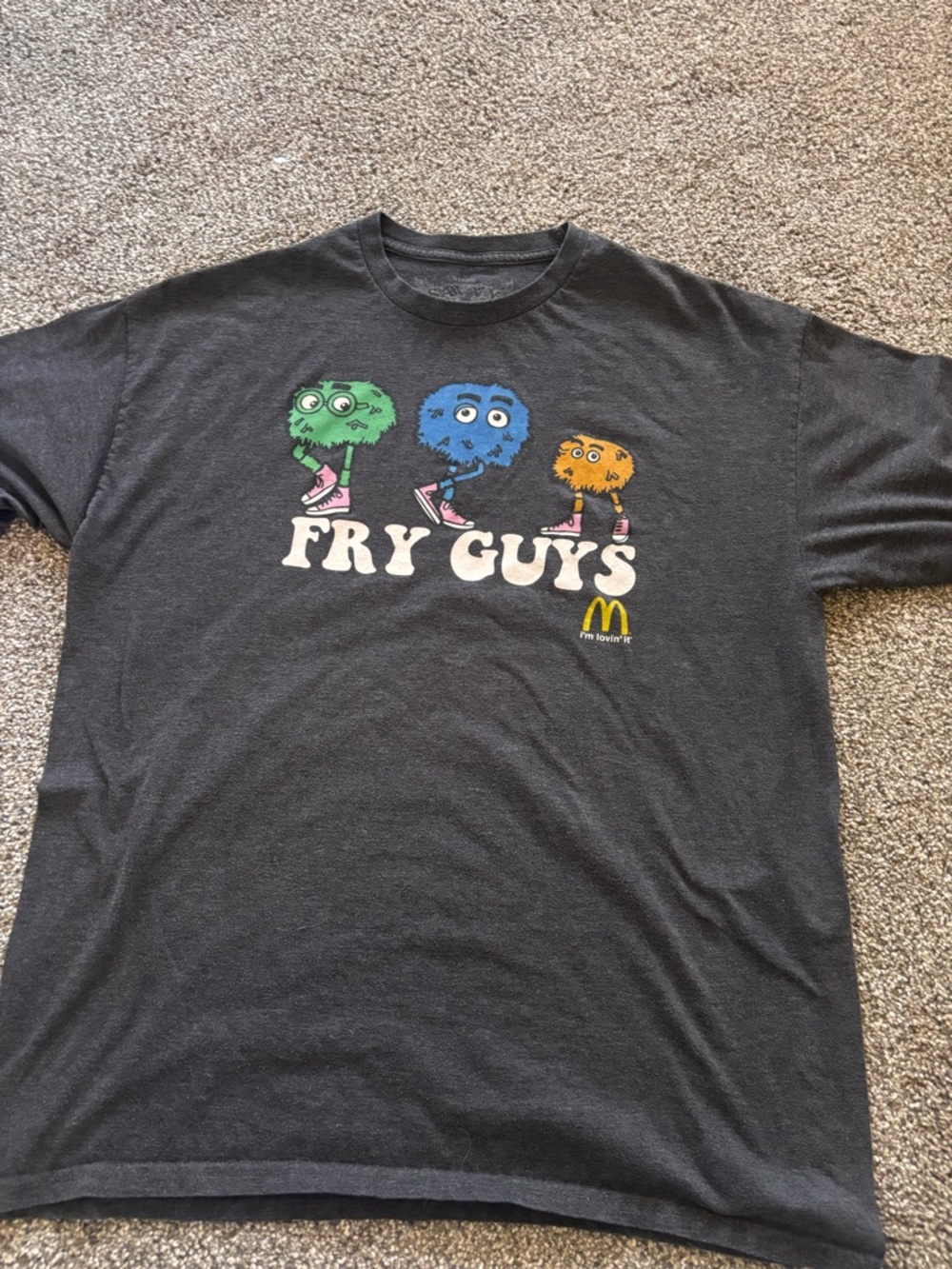 Savvy McDonald’s Fry Guys Black Graphic Print Tee